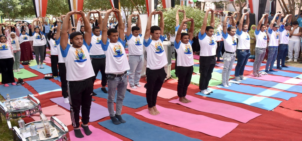 A very special Yoga event organized by the Embassy of India, Cairo in Sohag Governorate